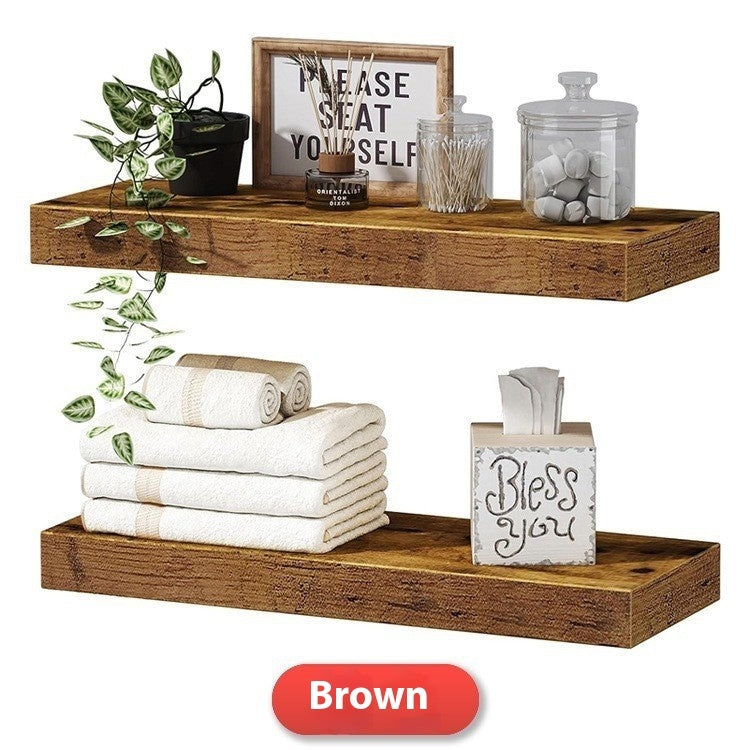Solid Wood Floating Wall Shelf on a plain background, view 3