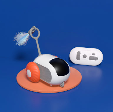 Remote control cat toy car in orange