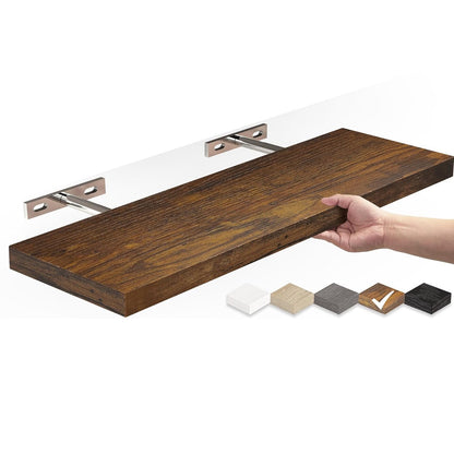 Solid Wood Floating Wall Shelf, additional product view 4