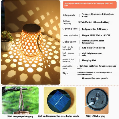 Solar Hanging Lantern on a plain background, view 4