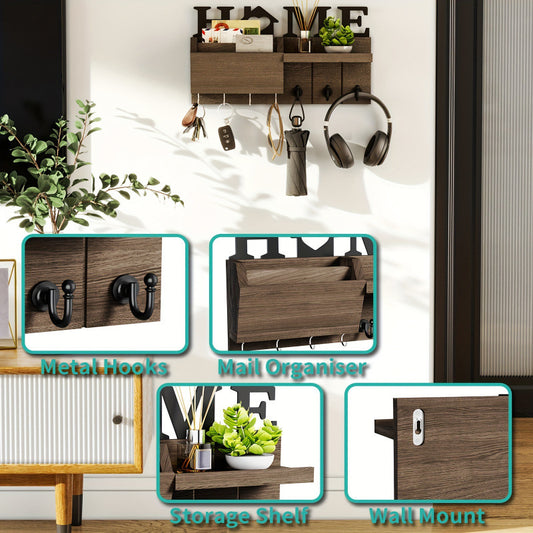 4-in-1 Wall Entryway Organiser