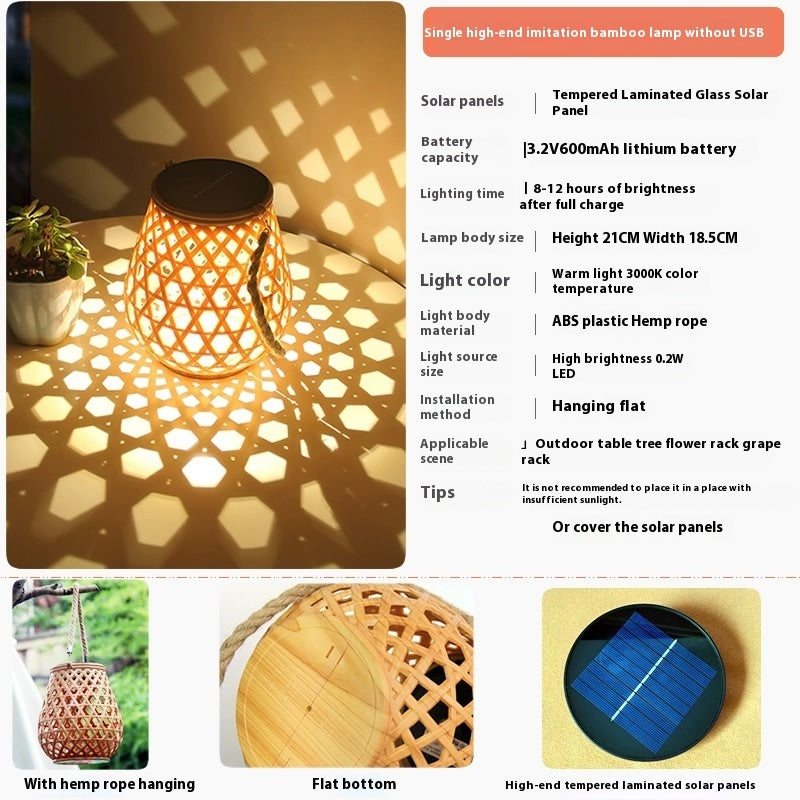 Solar Hanging Lantern on a plain background, view 3