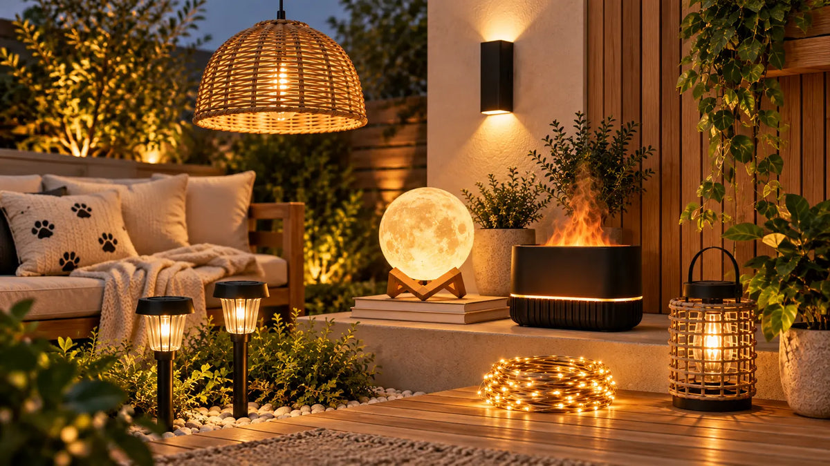 Decorative indoor lighting in a modern home